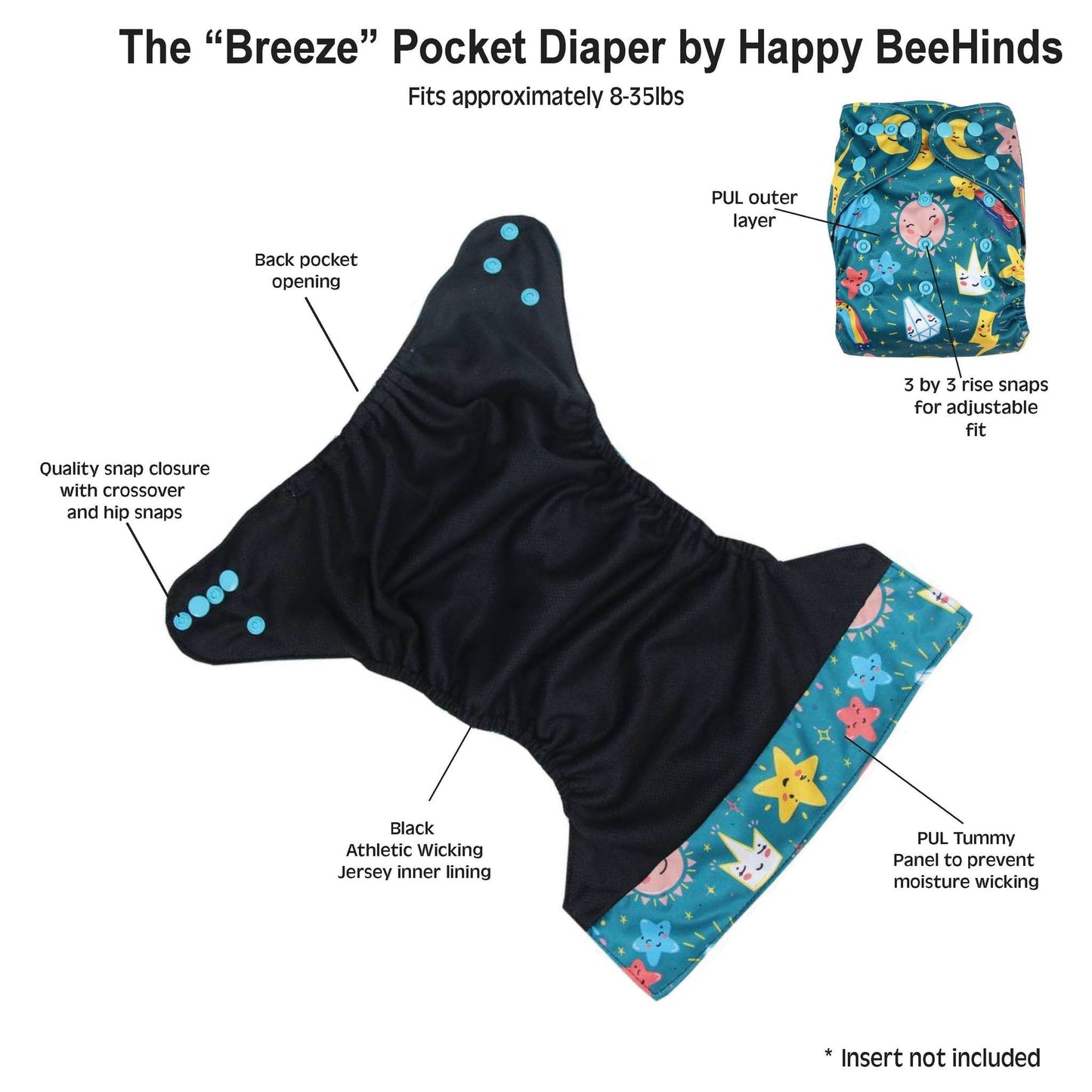 The "Breeze" Pocket Diaper
