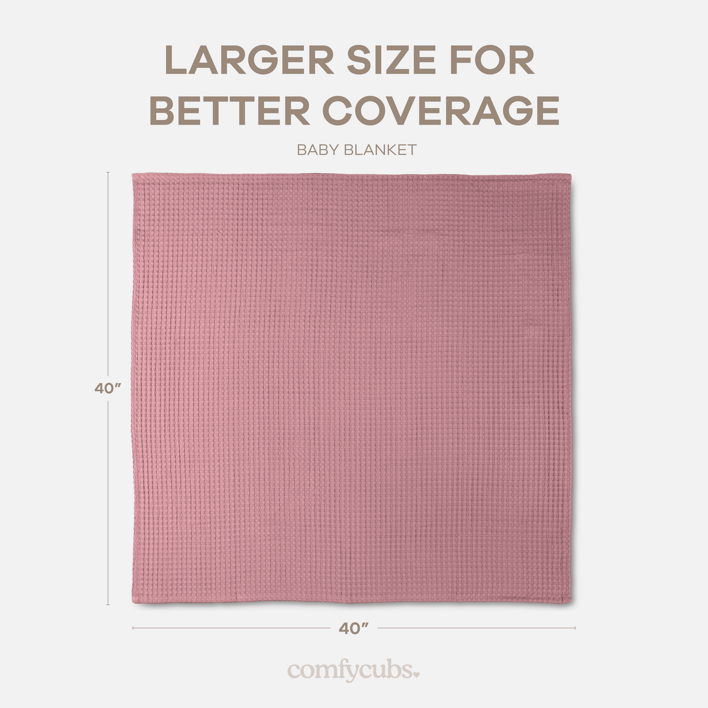 Baby Waffle Blankets in Mauve
