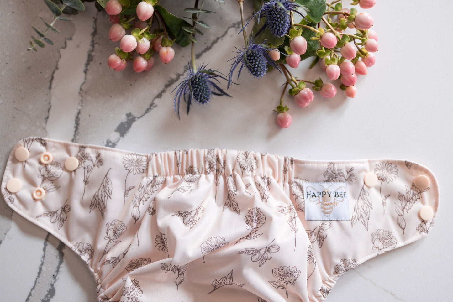 "The Elite Double Gusset Pocket Diaper" by Happy BeeHinds