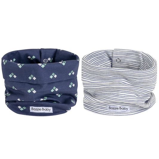 Bazzle Baby BandoBib Infinity Scarf Drool Bib 2 Pack - Various Colors