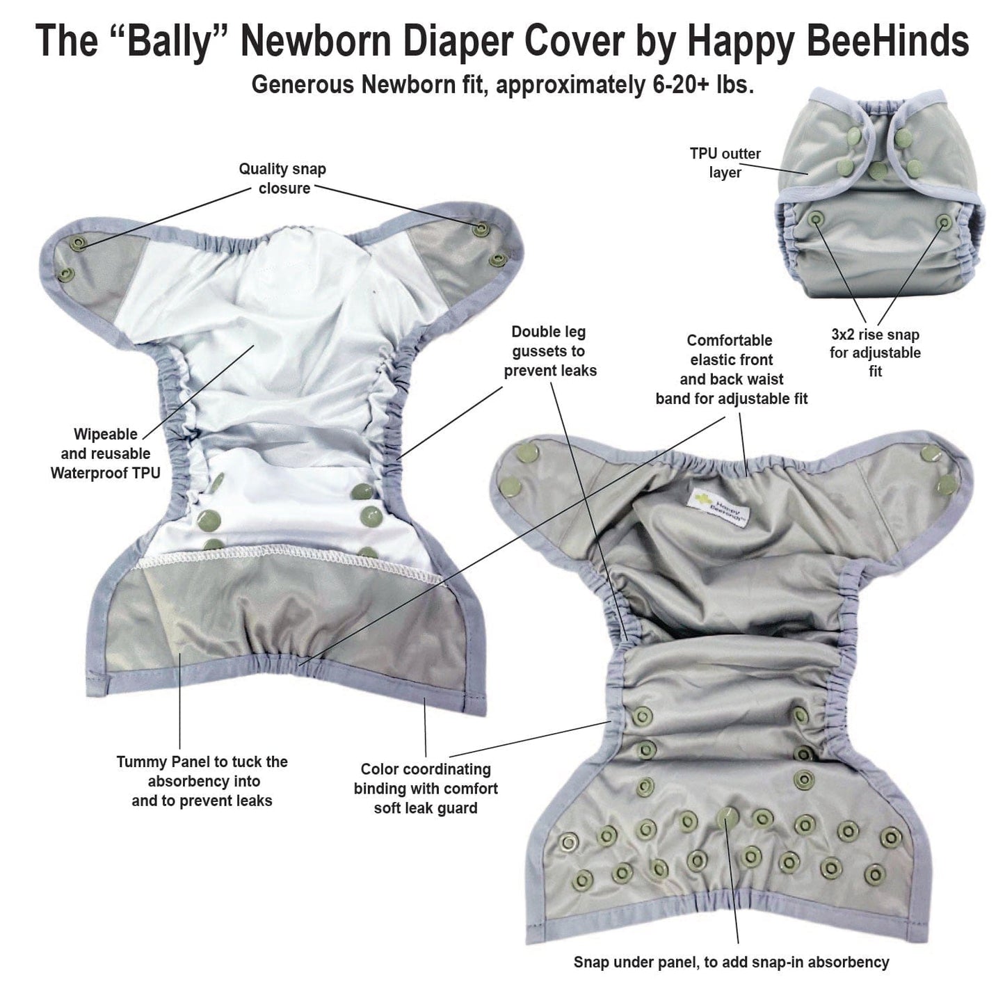 The "Bally" Newborn Diaper Cover - Spring Fling Collection