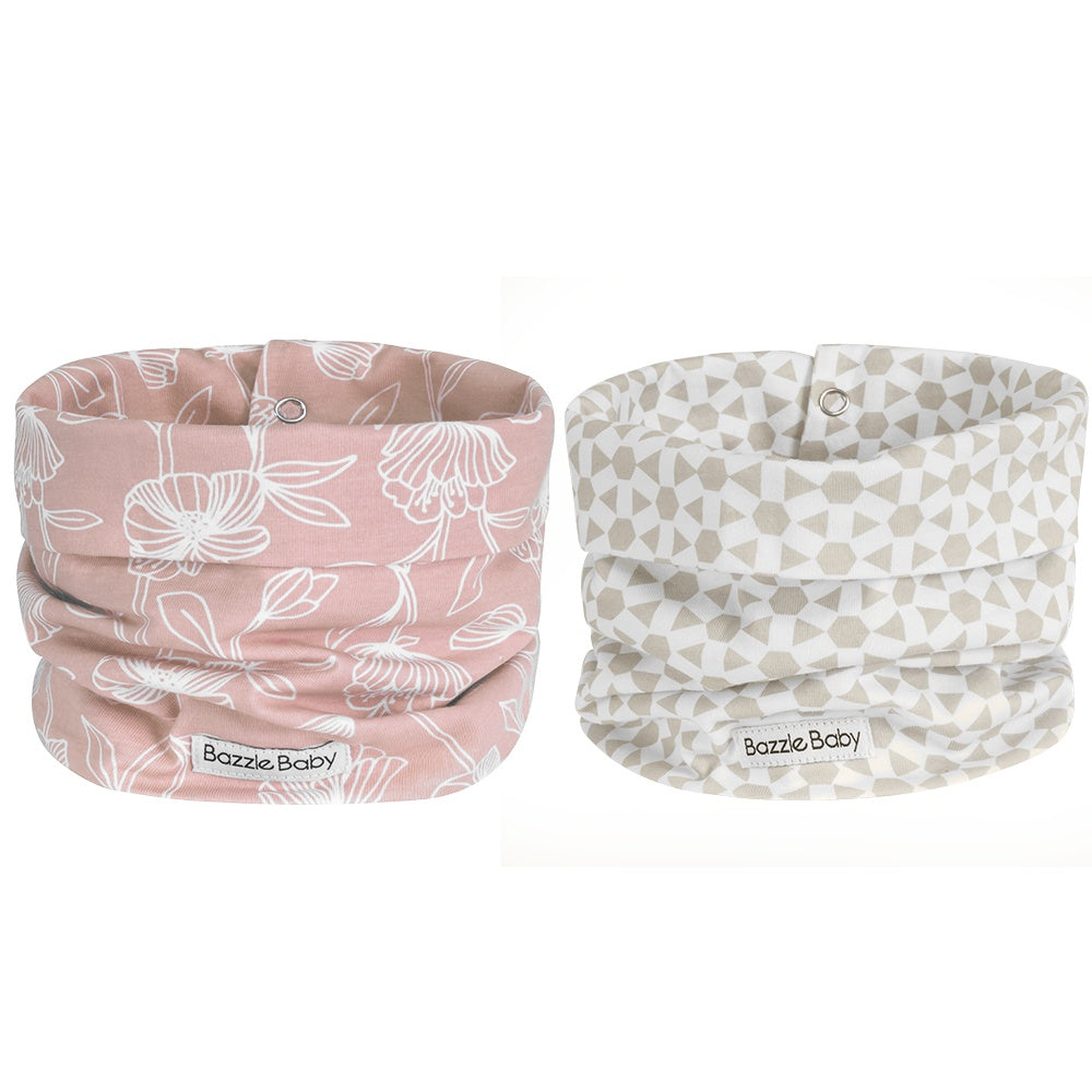 Bazzle Baby BandoBib Infinity Scarf Drool Bib 2 Pack - Various Colors