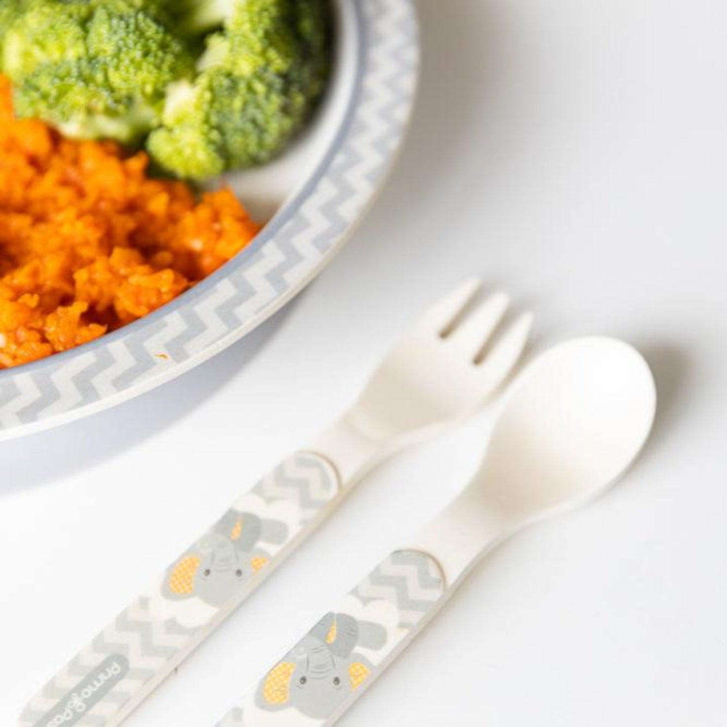 Bamboo Fiber Kids, Spoon and Fork, Little Elephant | Primo Passi