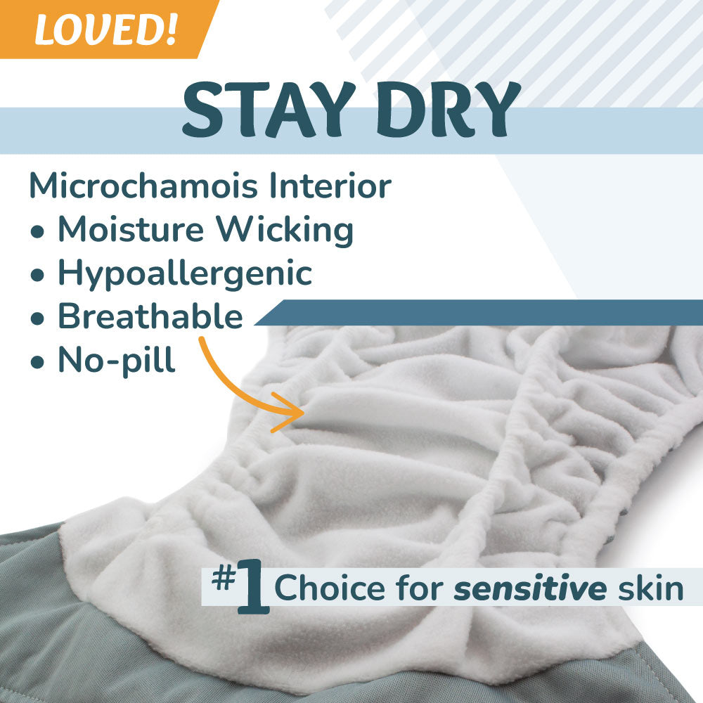 Rumparooz Stay Dry G3 One Size Pocket Cloth Diaper - Soar
