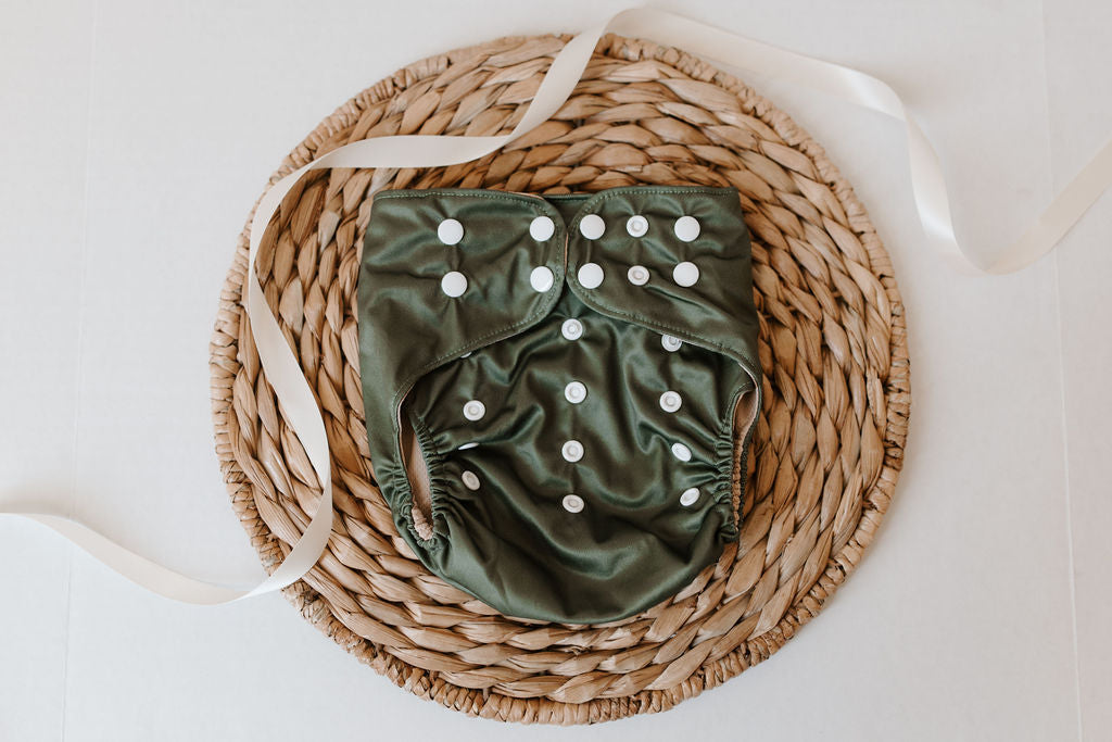 Olive Reusable Cloth Pocket Diaper