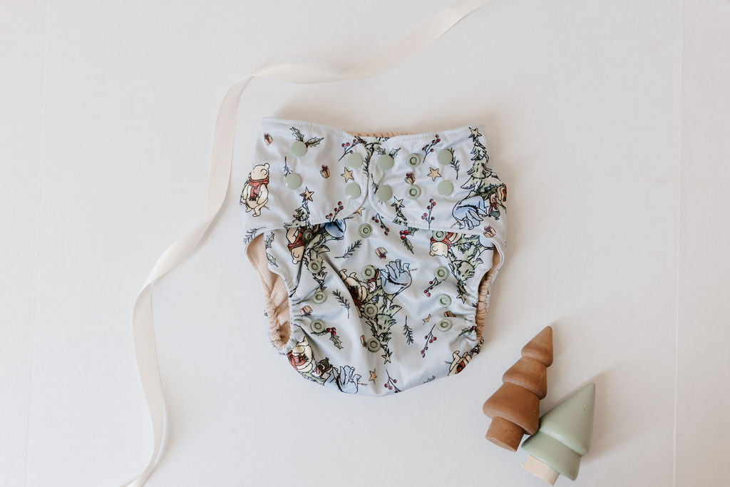 Classic Pooh's Christmas Reusable Cloth Diaper Cover