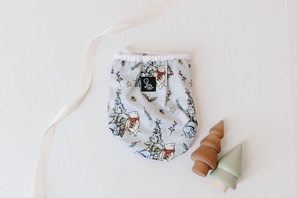 Classic Pooh's Christmas Newborn Reusable Cloth Diaper Cover