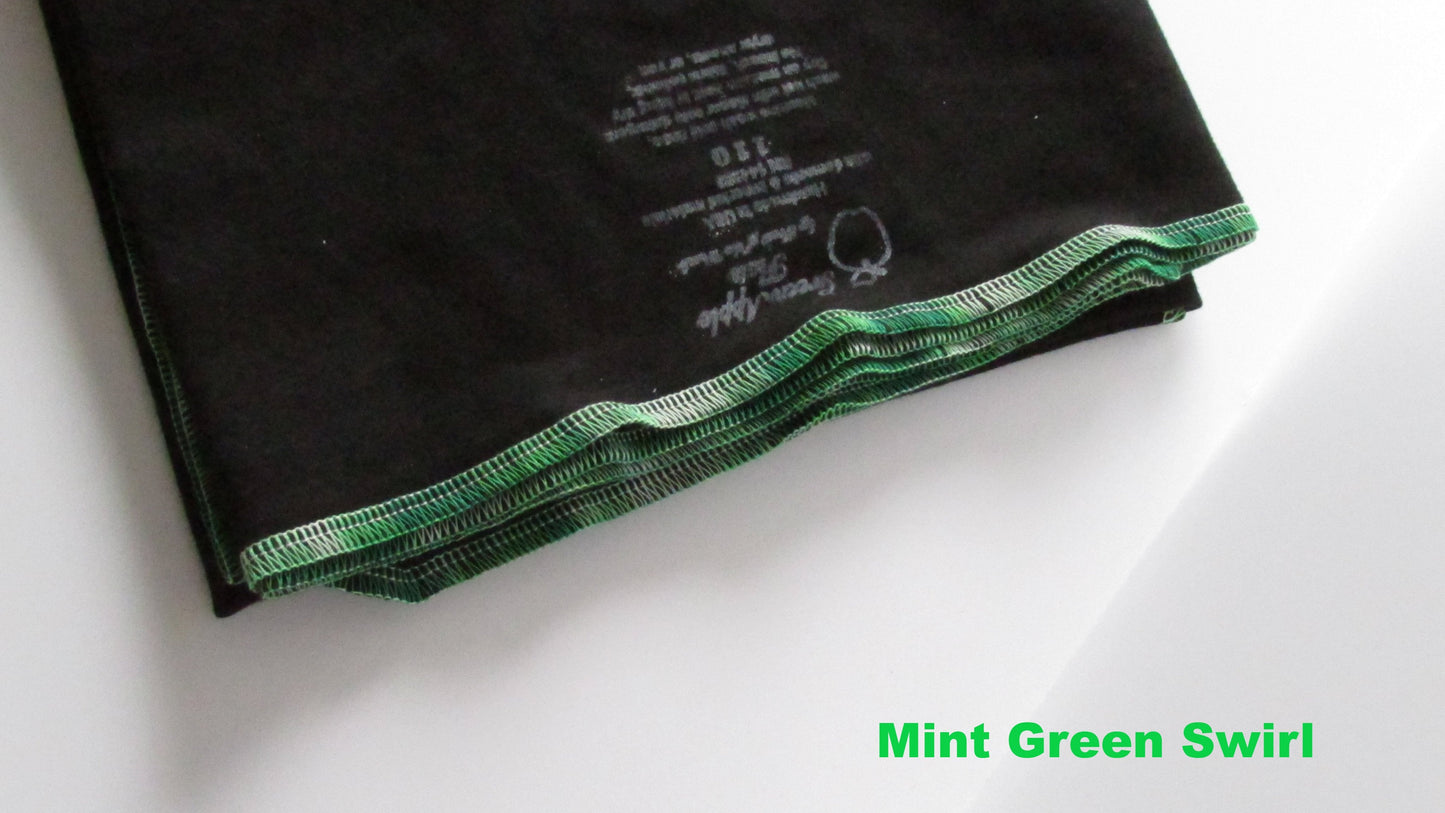 Stretchy flat cloth diapers in Black
