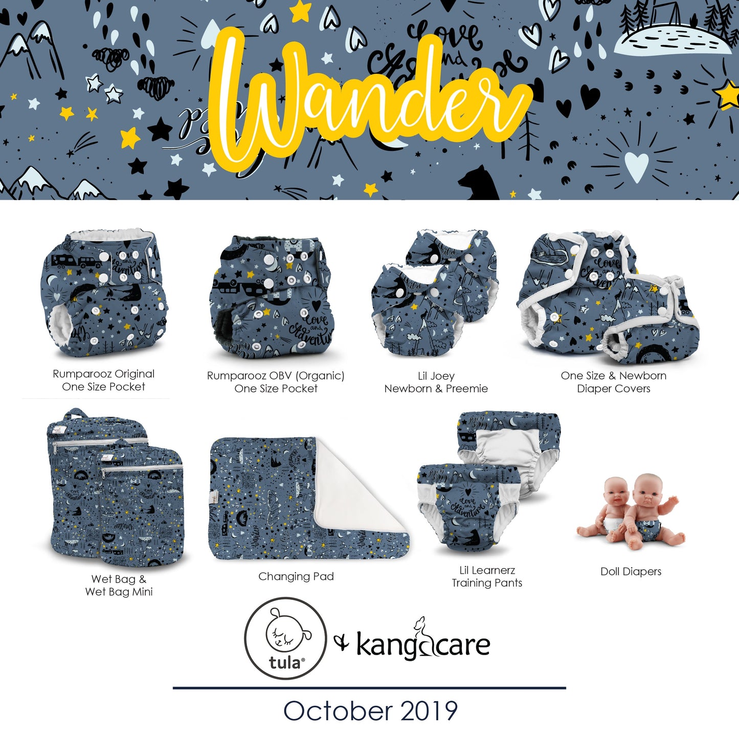 Lil Joey All In One Cloth Diaper (2 pk) - Tula + Kanga Care :: Wander