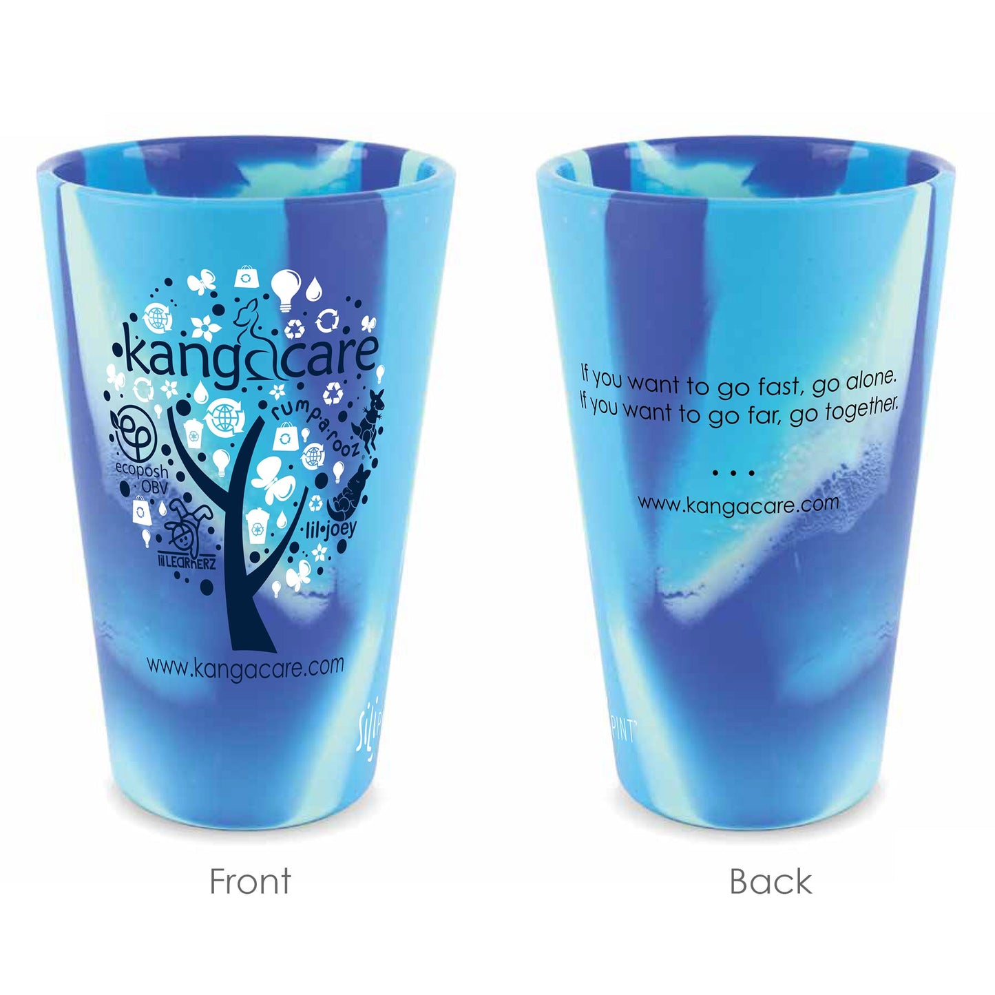Kanga Care SiliPint - Family Tree :: Arctic Swirl
