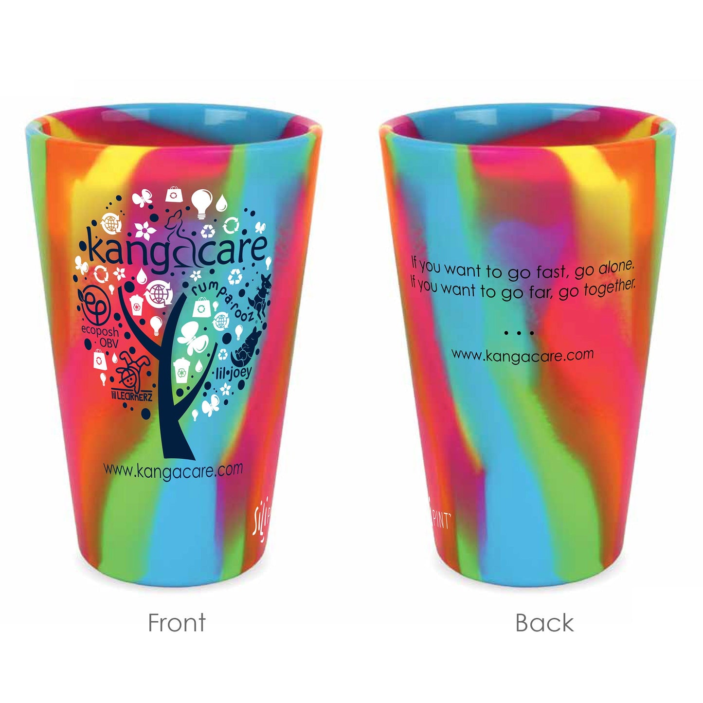 Kanga Care SiliPint - Family Tree :: Rainbow Swirl