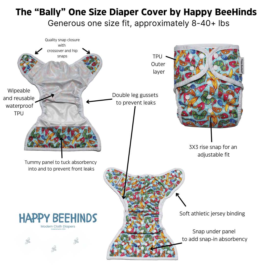 Spring Collection 2025 - New Updated - The "Bally" One Size Diaper Cover