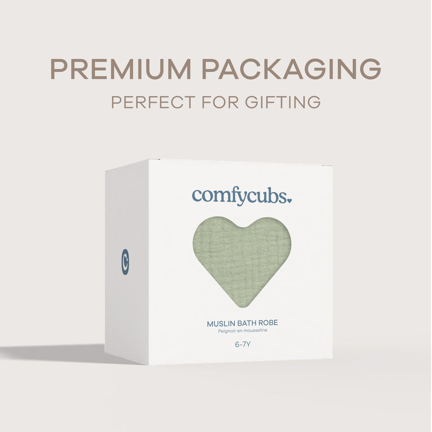 Muslin Bath Robe for Kids in Sage