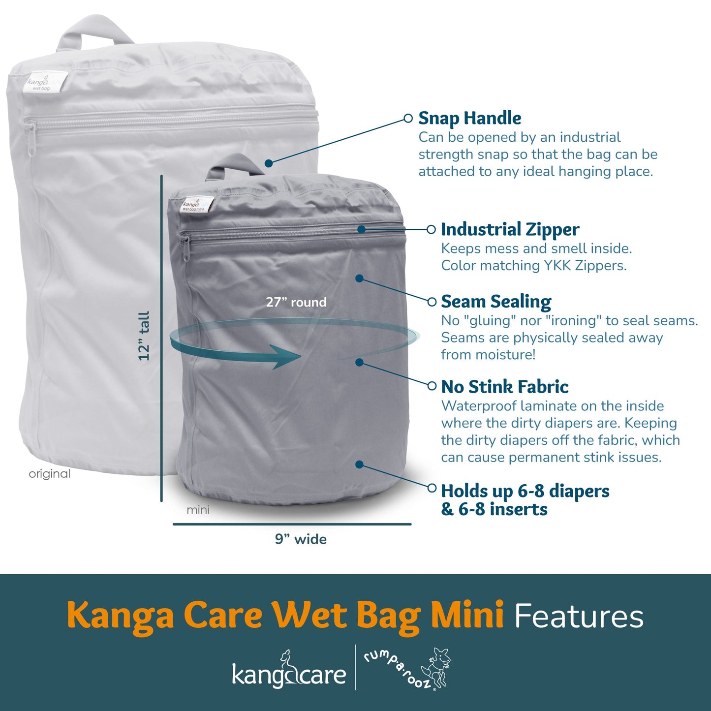 Kanga Care Wet Bag Mini - WeeHoo (Scarlet)