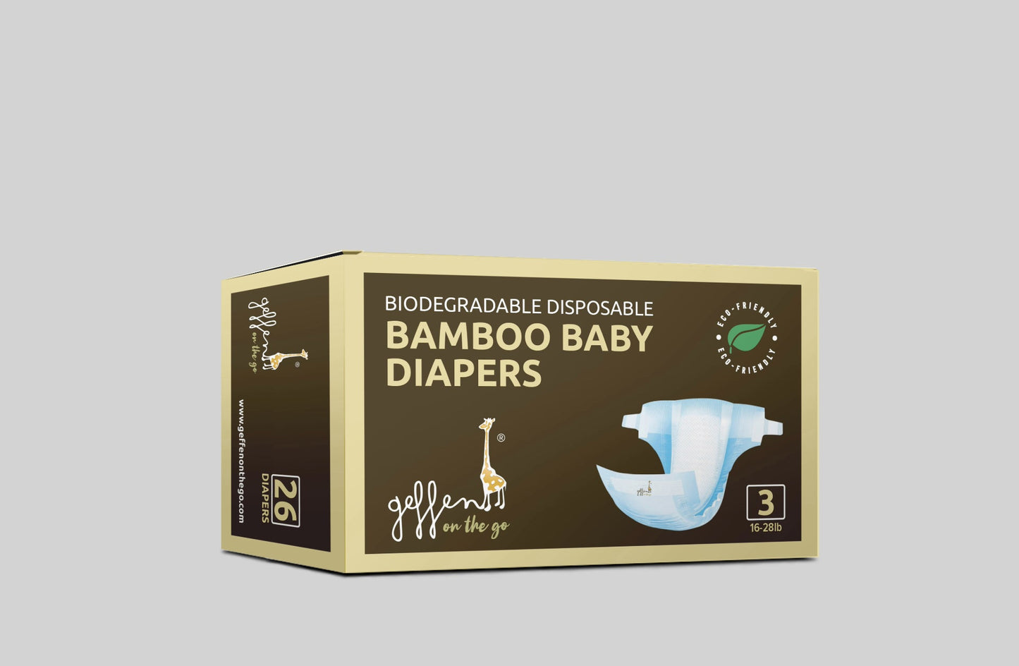100% Biodegradable Bamboo Disposable Diapers | Geffen On The Go