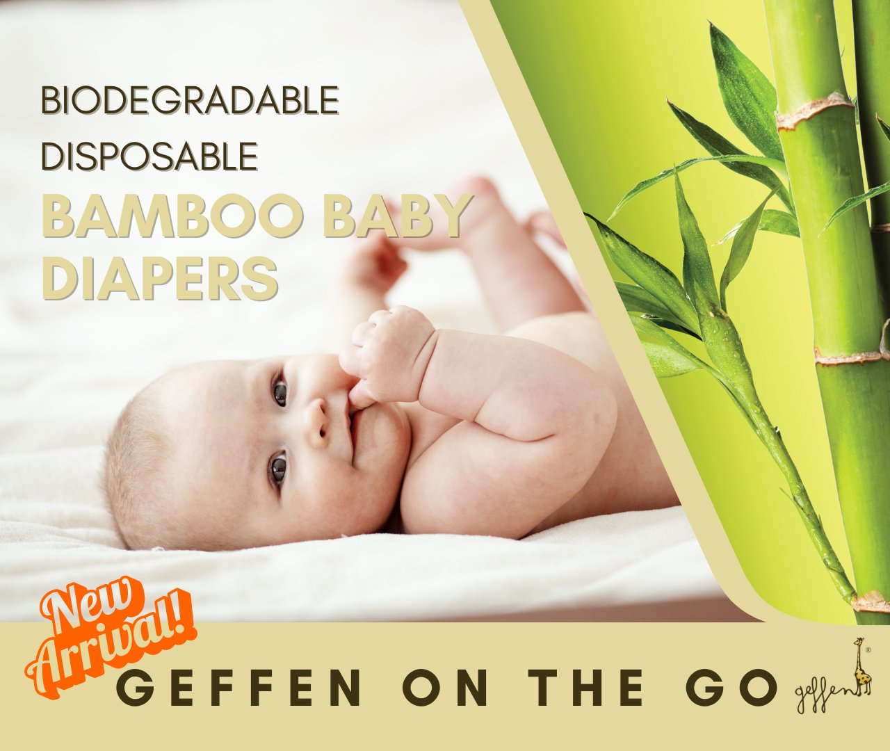 100% Biodegradable Bamboo Disposable Diapers | Geffen On The Go