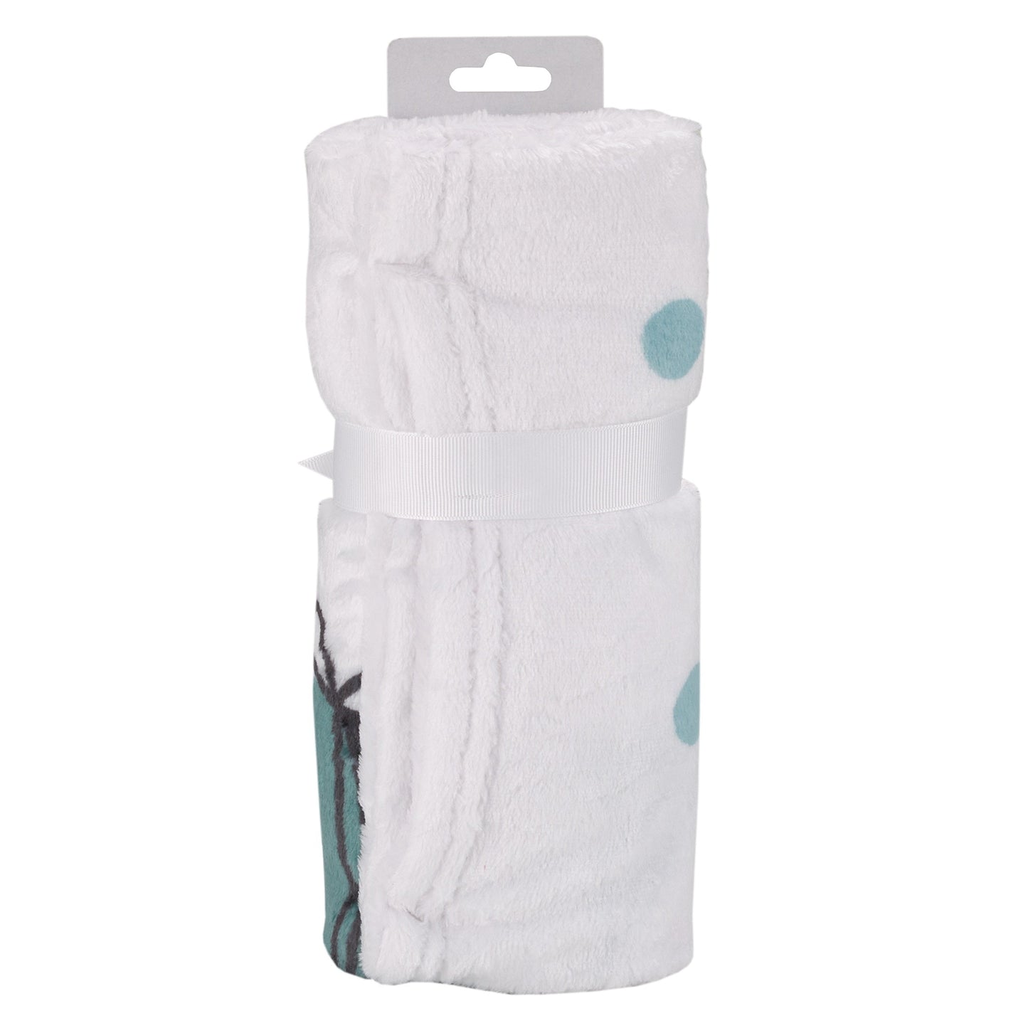 NoJo Bear White, Red, and Green "Santa's Little Helper" Christmas Photo Op Super Soft Baby Blanket