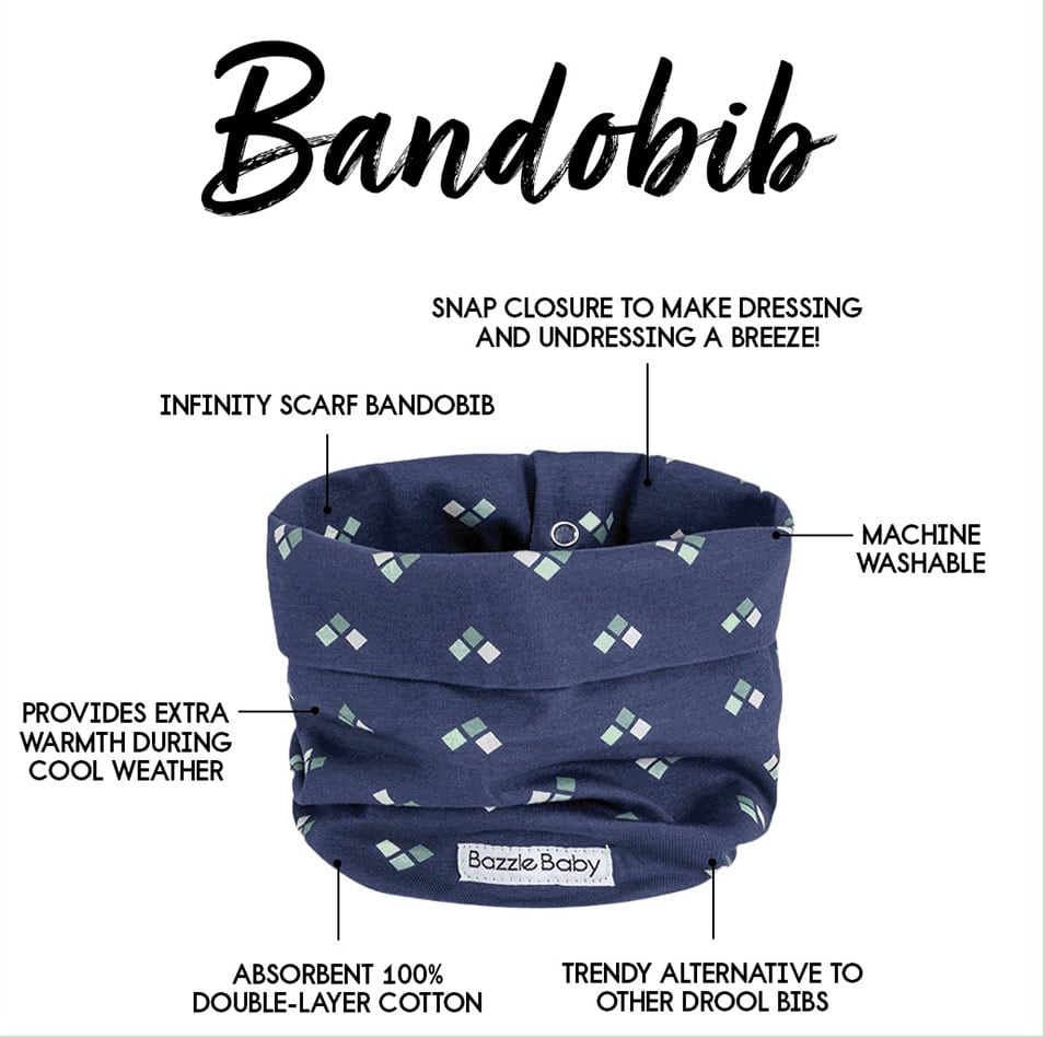 BandoBib Infinity Scarf Drool Bib 2 Pack - Various Colors
