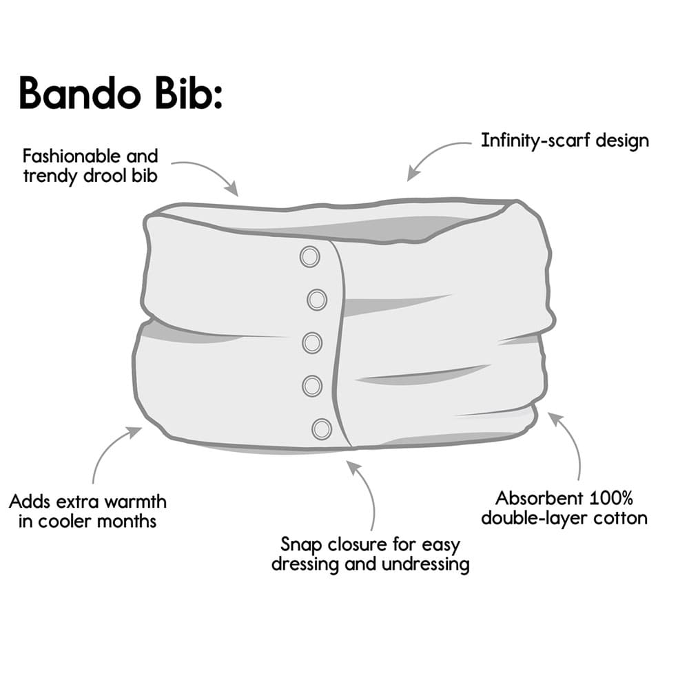 BandoBib Infinity Scarf Drool Bib 2 Pack - Various Colors