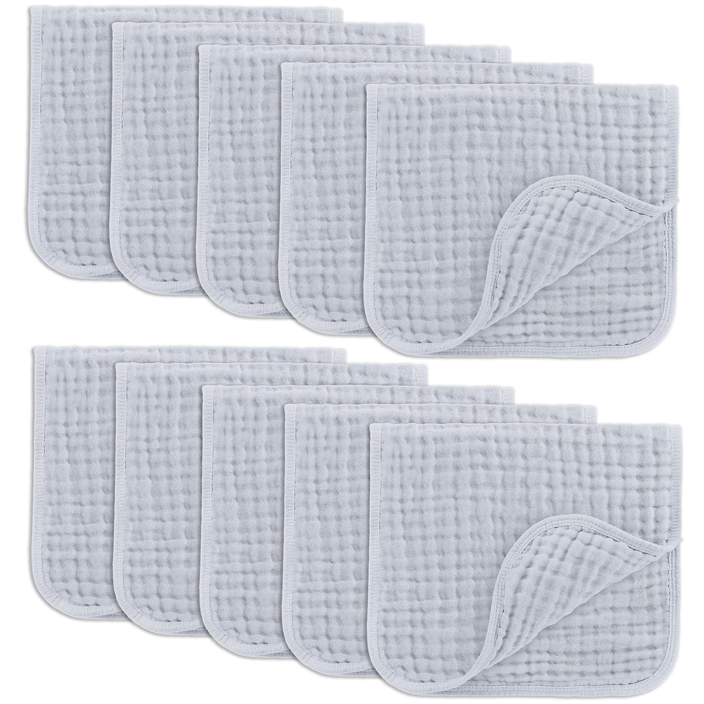 Muslin Burp Cloths  in Slate