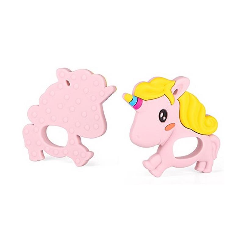 Primo Passi Silicone Teether, Pink Unicorn
