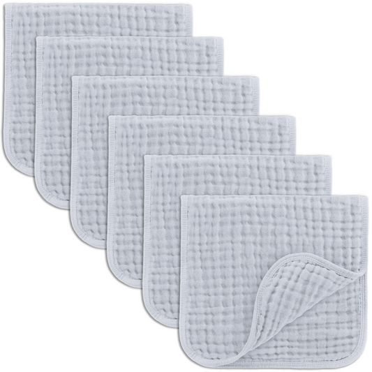 Muslin Burp Cloths  in Slate