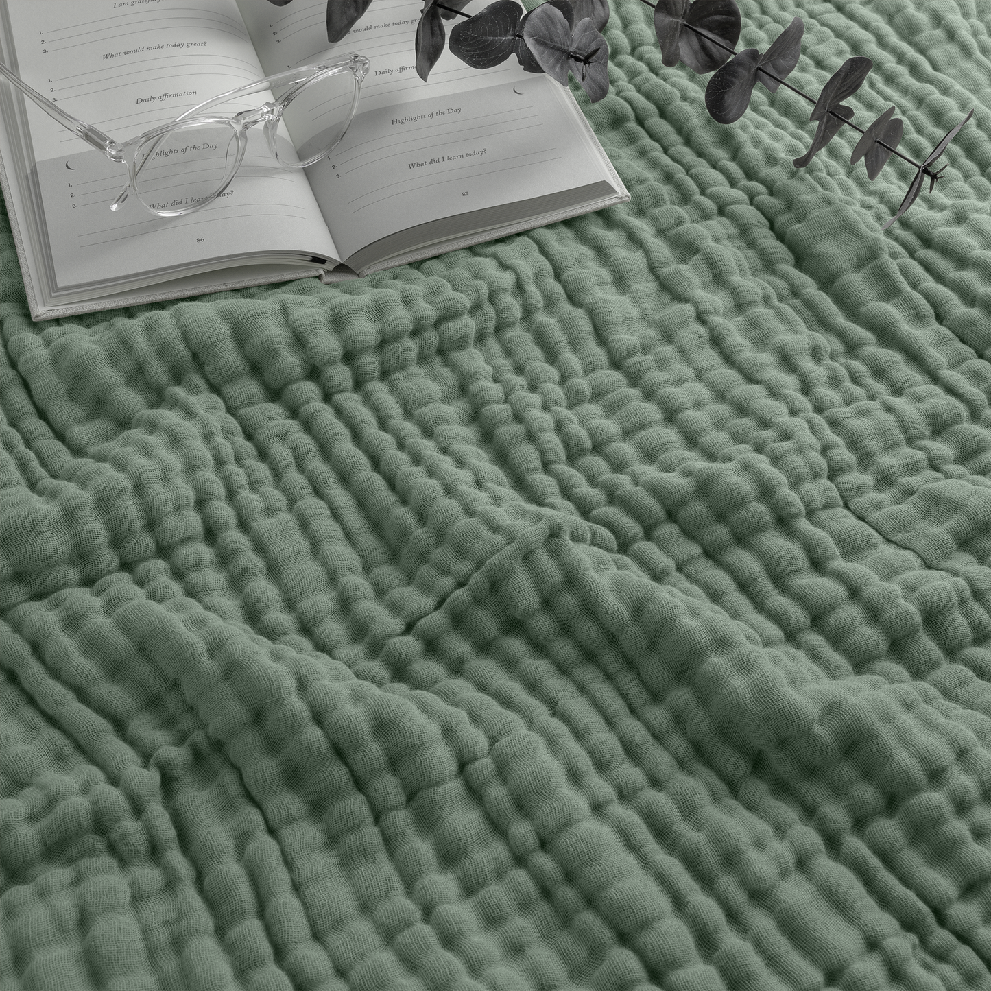 Adult Muslin Blanket in Fern