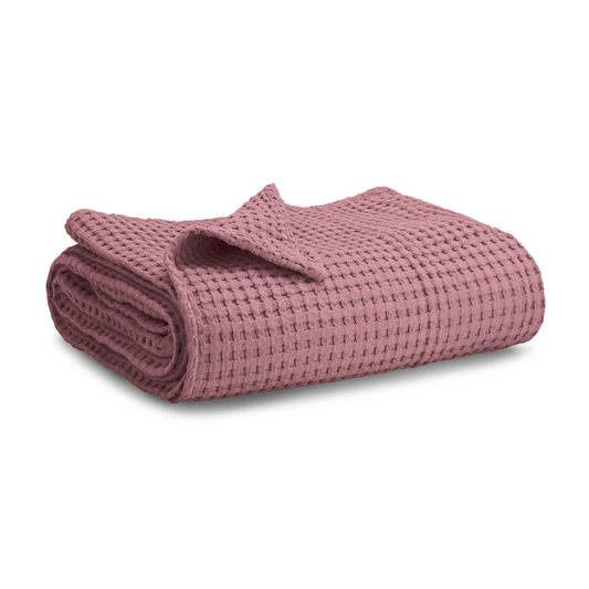 Baby Waffle Blankets in Mauve