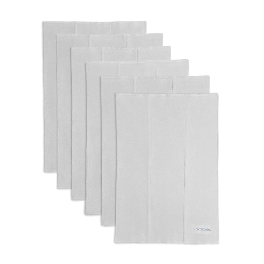 Cotton Burp Cloths in Stone