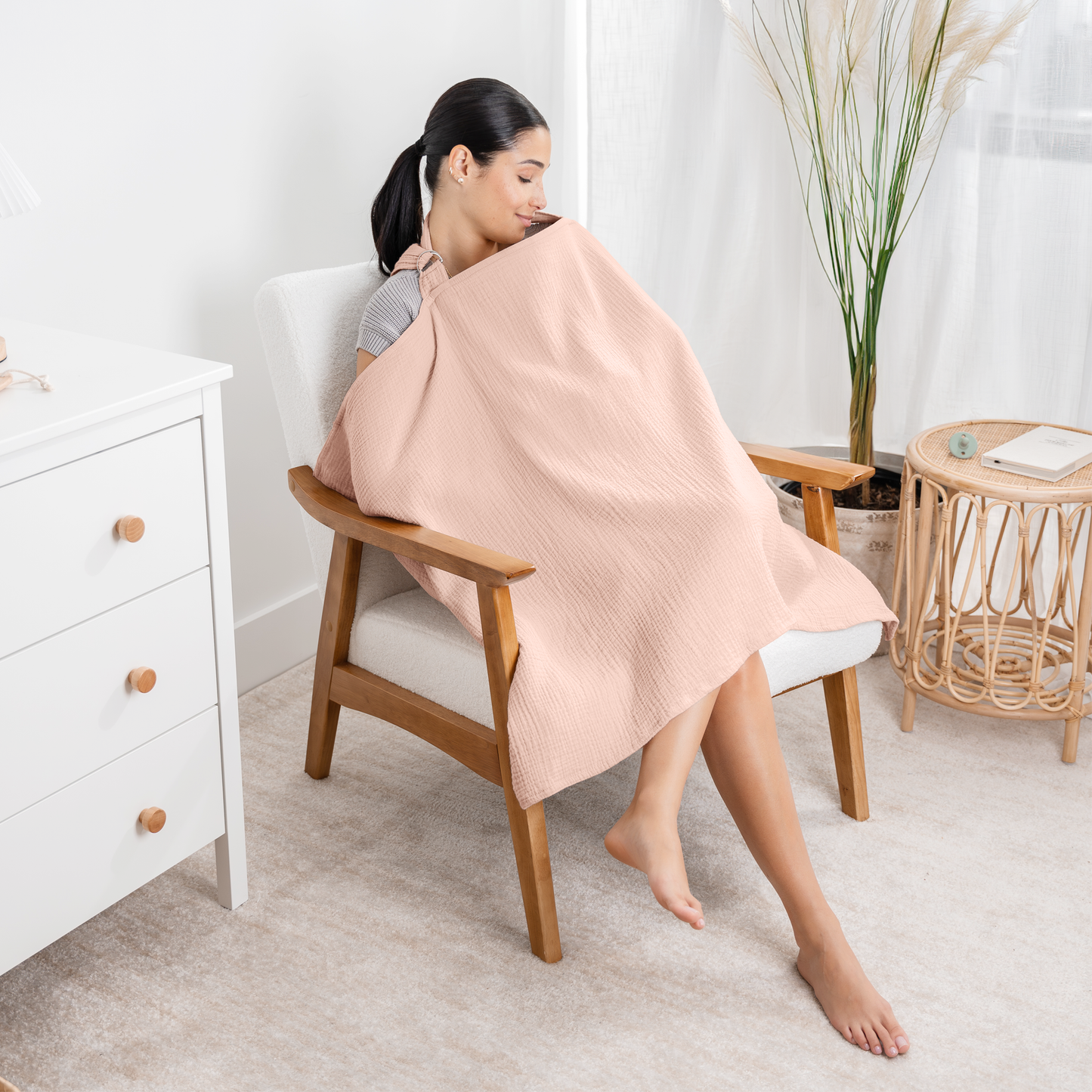 Muslin Nursing Cover, Pack of 1 in Blush