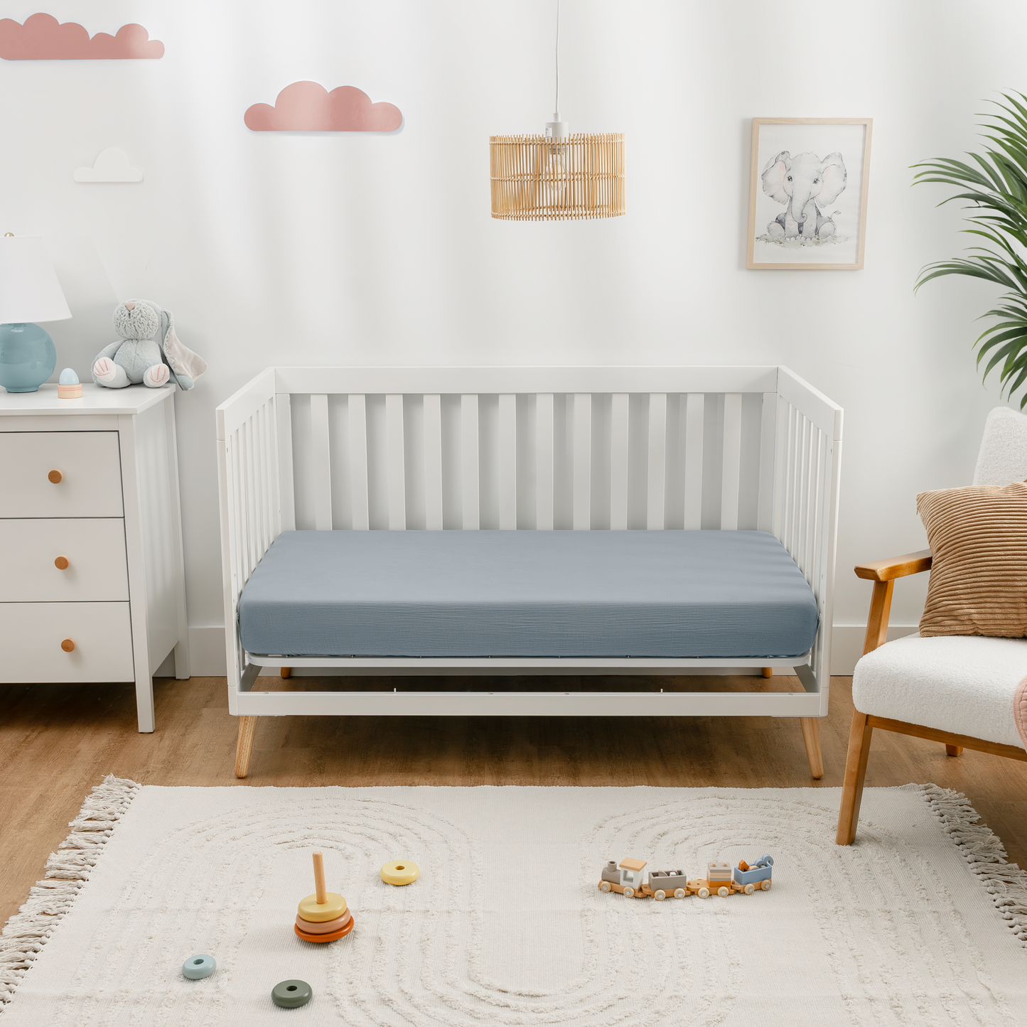 Muslin Fitted Crib Sheet, 1 Pack