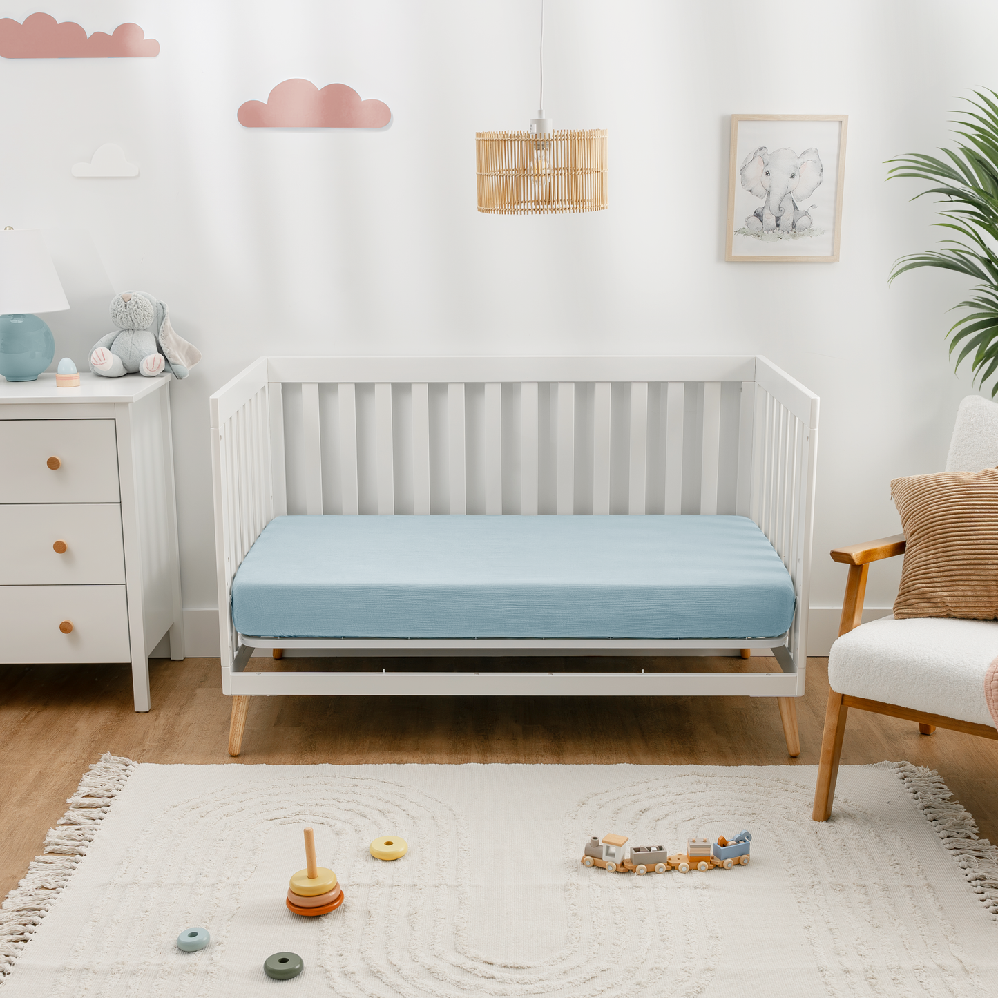 Muslin Fitted Crib Sheet, 1 Pack