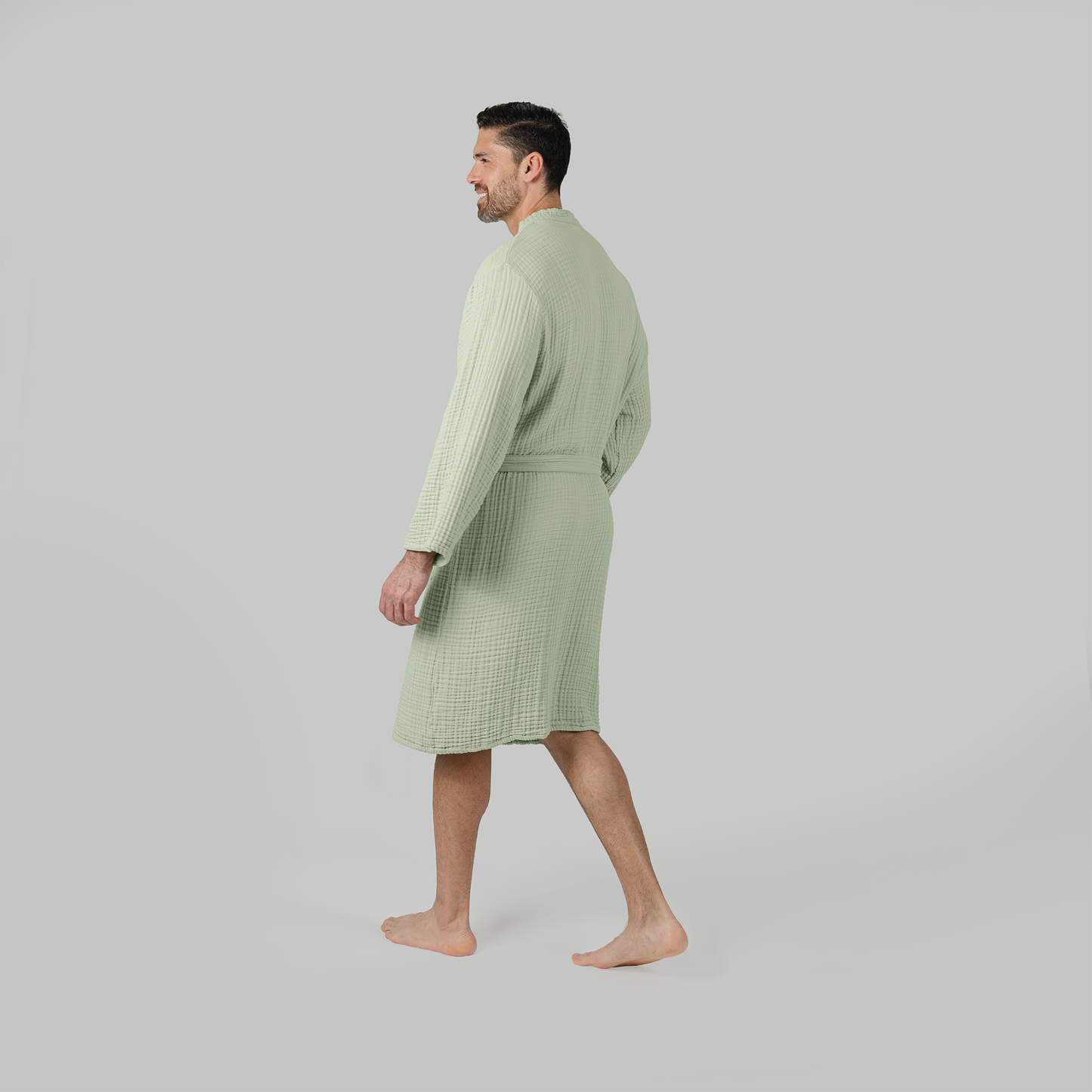 Muslin Bathrobe in Sage