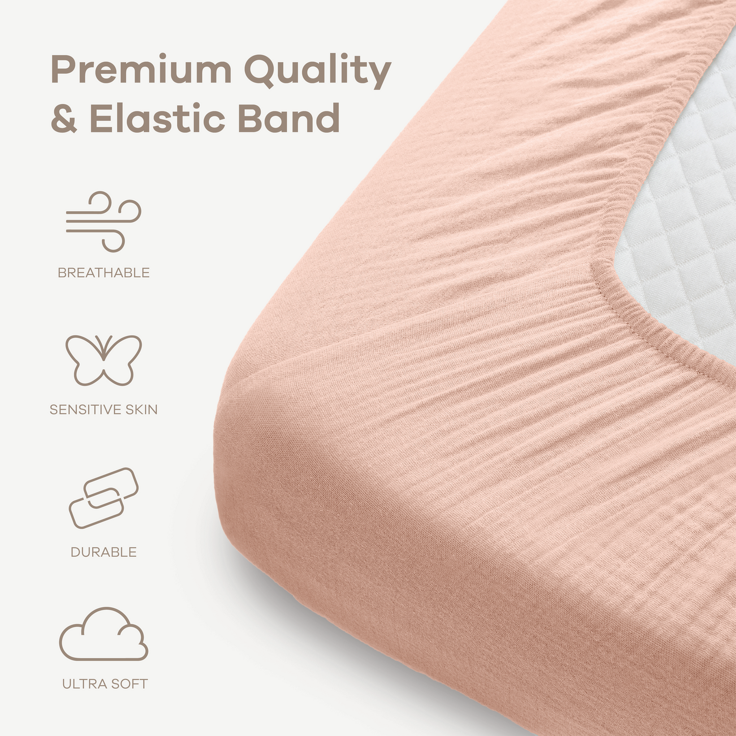 Muslin Fitted Crib Sheet, 1 Pack