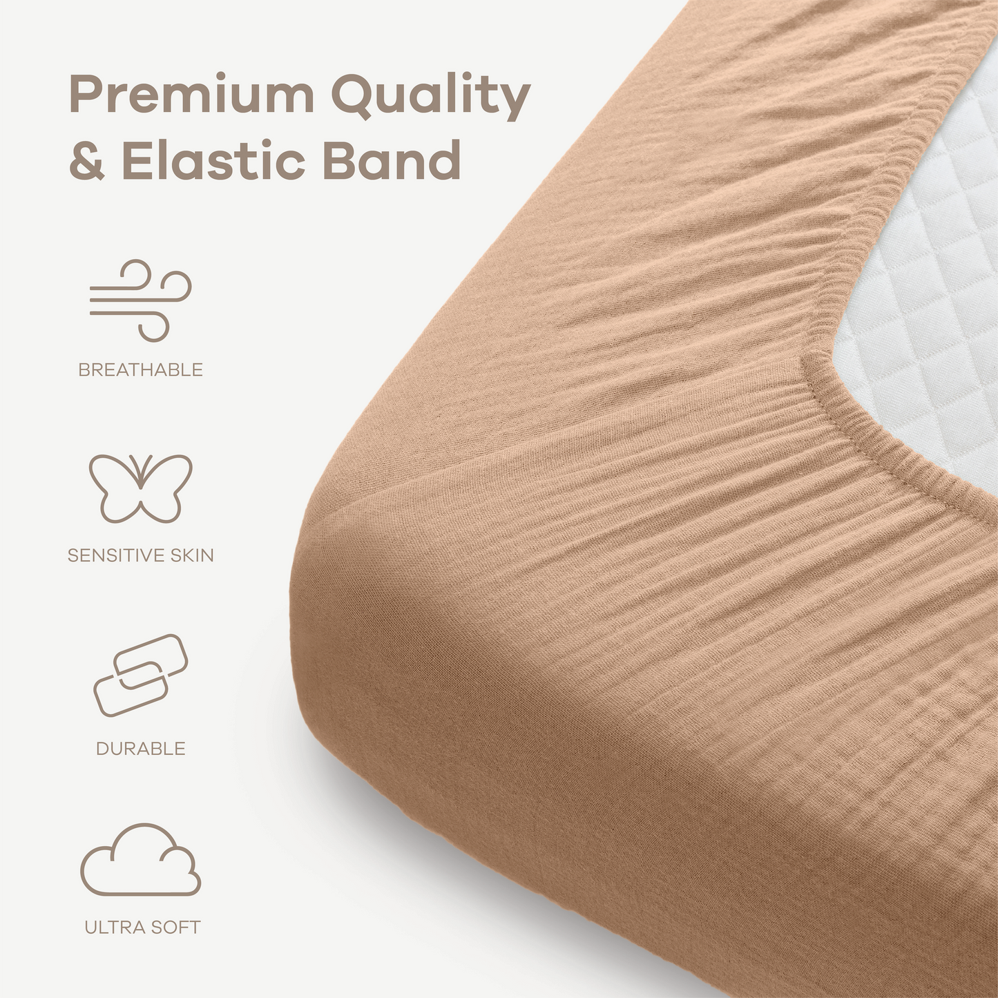 Muslin Fitted Crib Sheet, 1 Pack