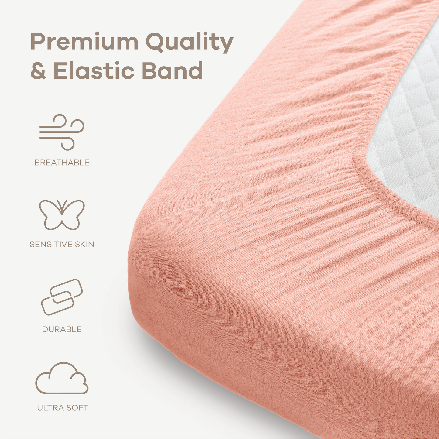 Muslin Fitted Crib Sheet, 1 Pack