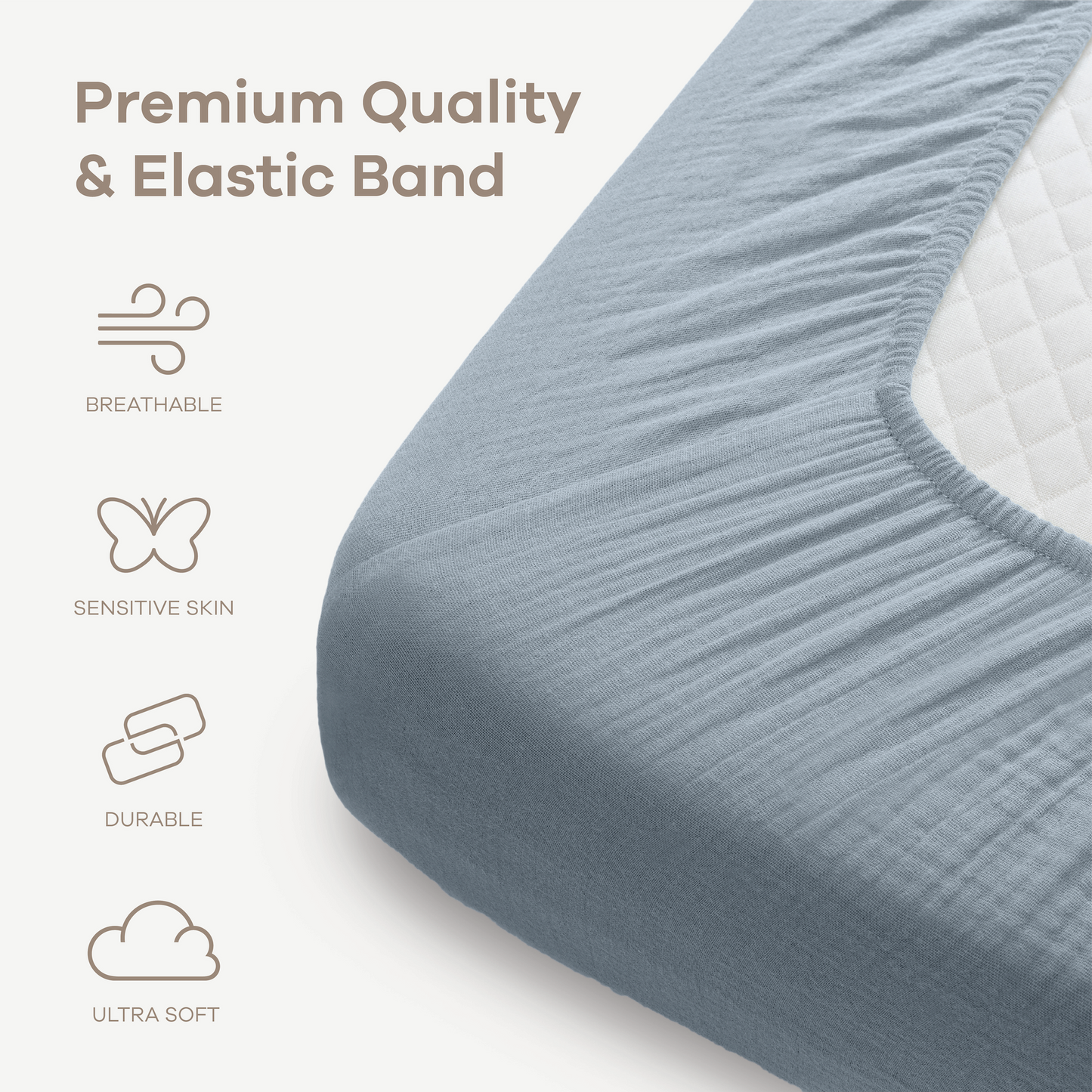 Muslin Fitted Crib Sheet, 1 Pack