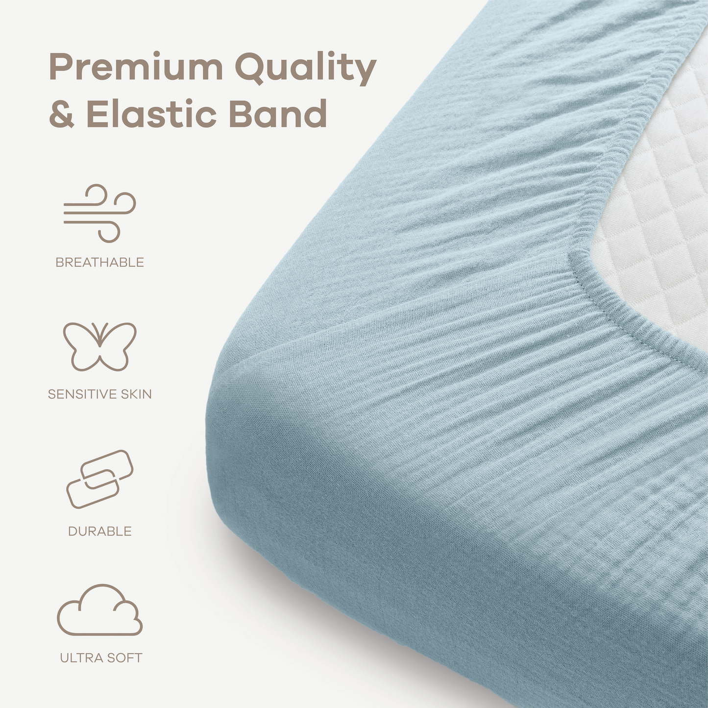 Muslin Fitted Crib Sheet, 1 Pack