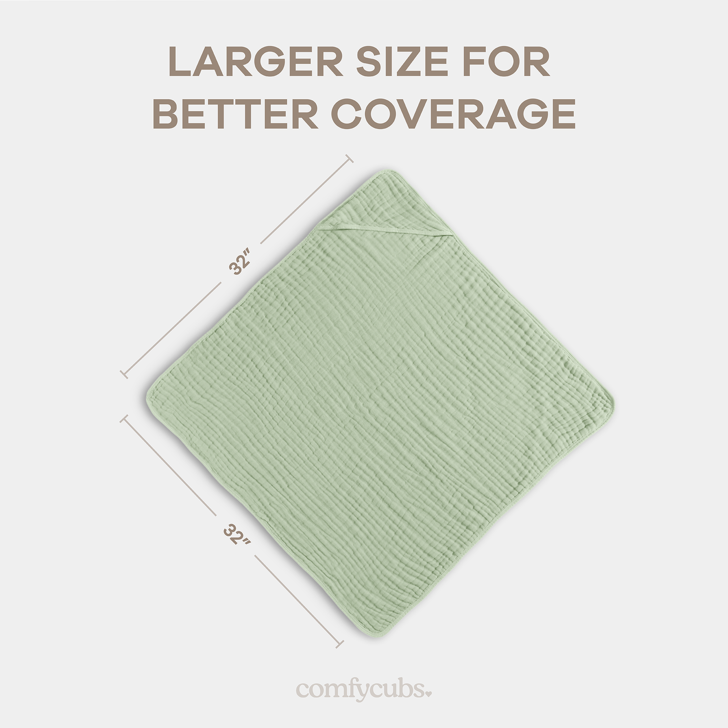Baby Hooded Towels in Sage