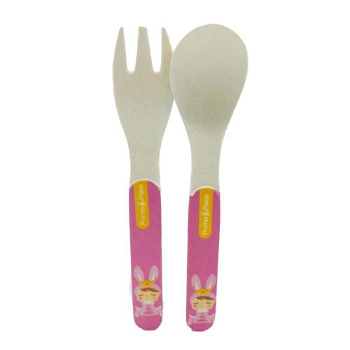 Bamboo Fiber Kids Spoon and Fork Set – Metoo Design | Primo Passi