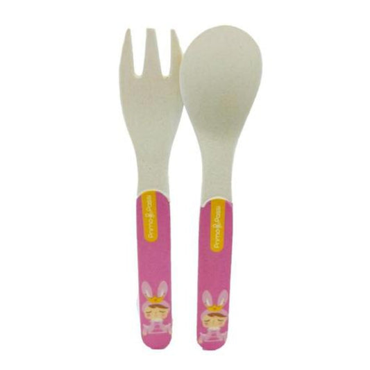 Bamboo Fiber Kids Spoon and Fork Set – Metoo Design | Primo Passi