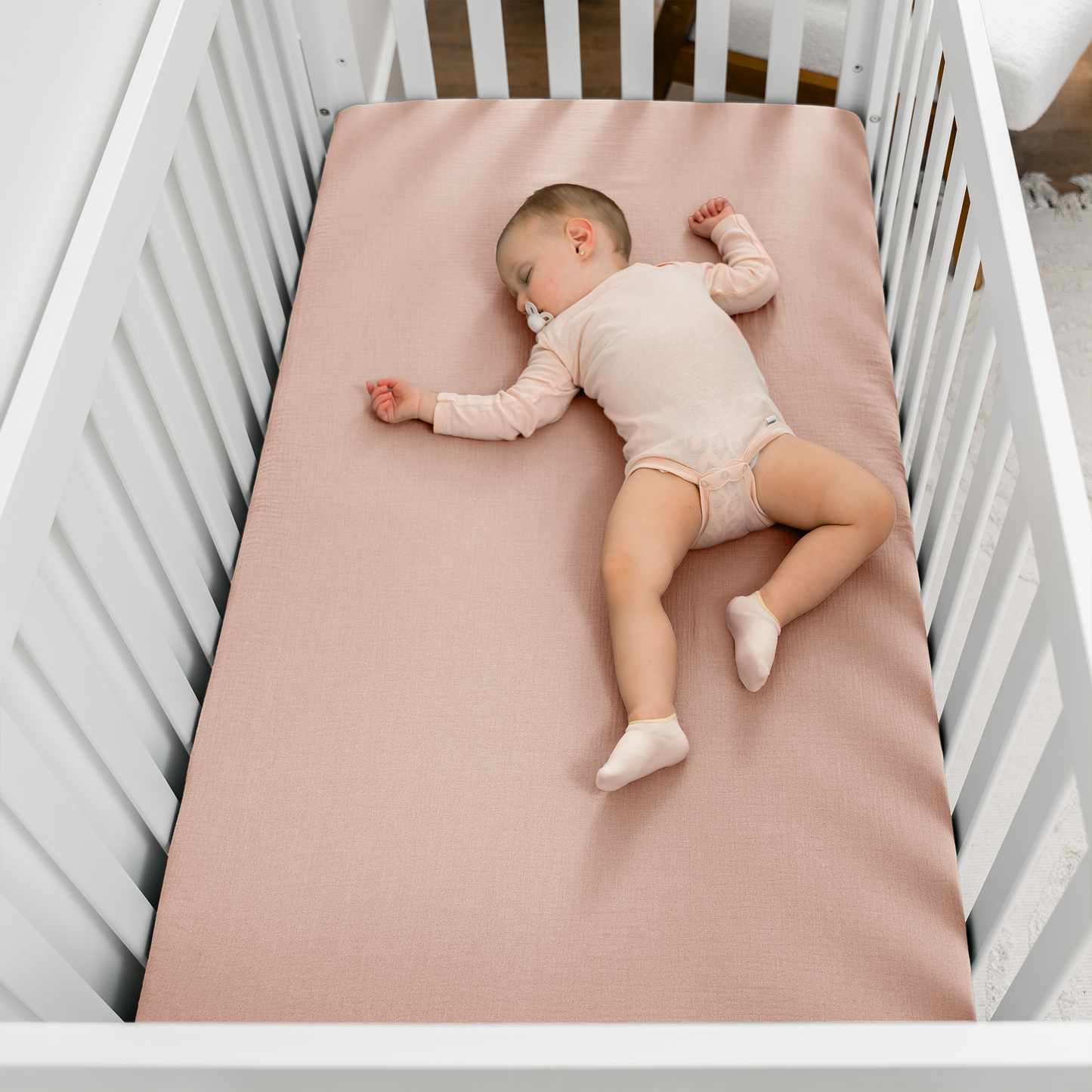 Muslin Fitted Crib Sheet, 1 Pack