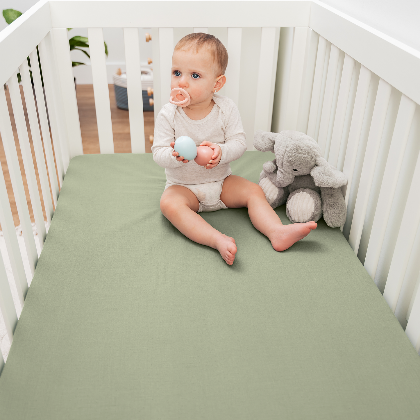 Muslin Fitted Crib Sheet, 1 Pack
