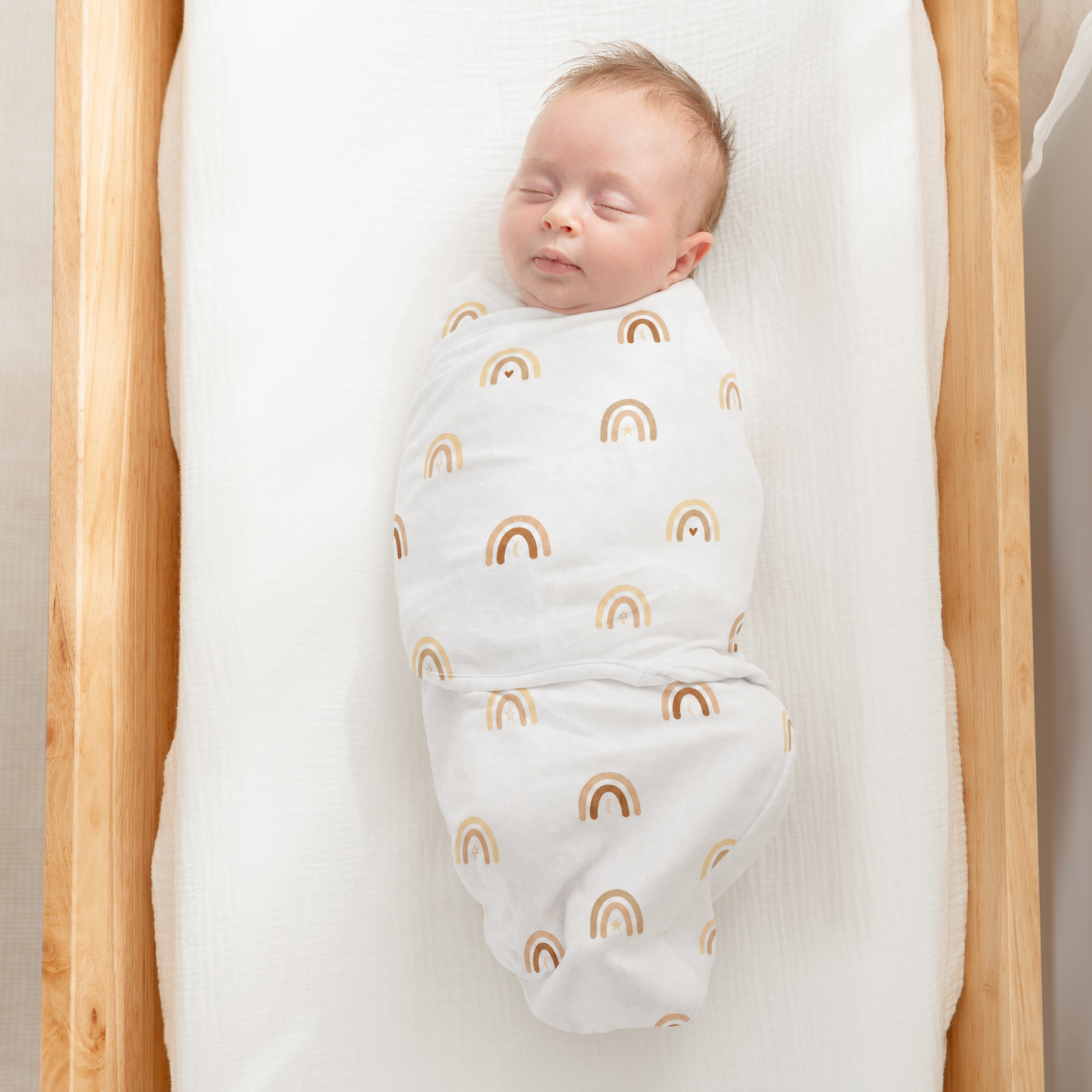 Easy Swaddle Blankets in Rainbow Bohemian, Pack of 3