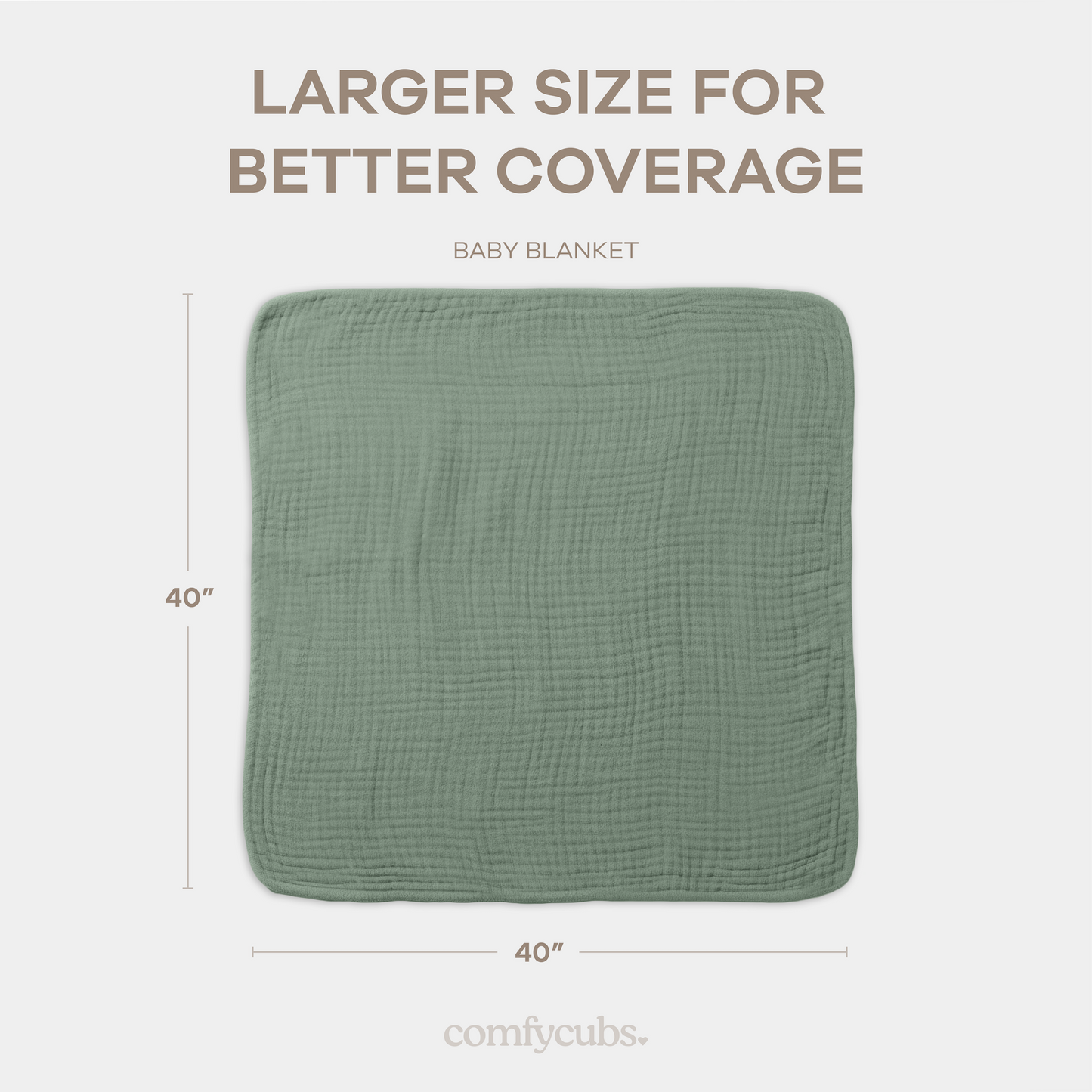 Baby Muslin Blanket in Fern