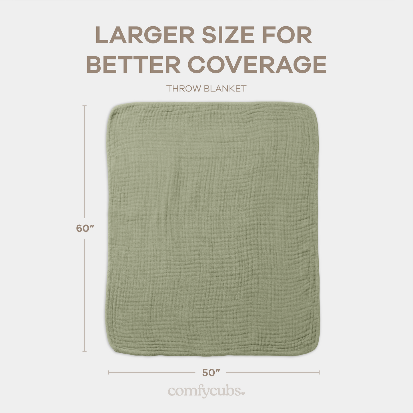 Adult Muslin Blanket in Sage