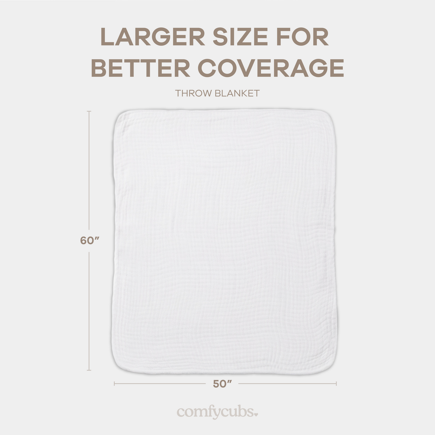 Adult Muslin Blanket in White