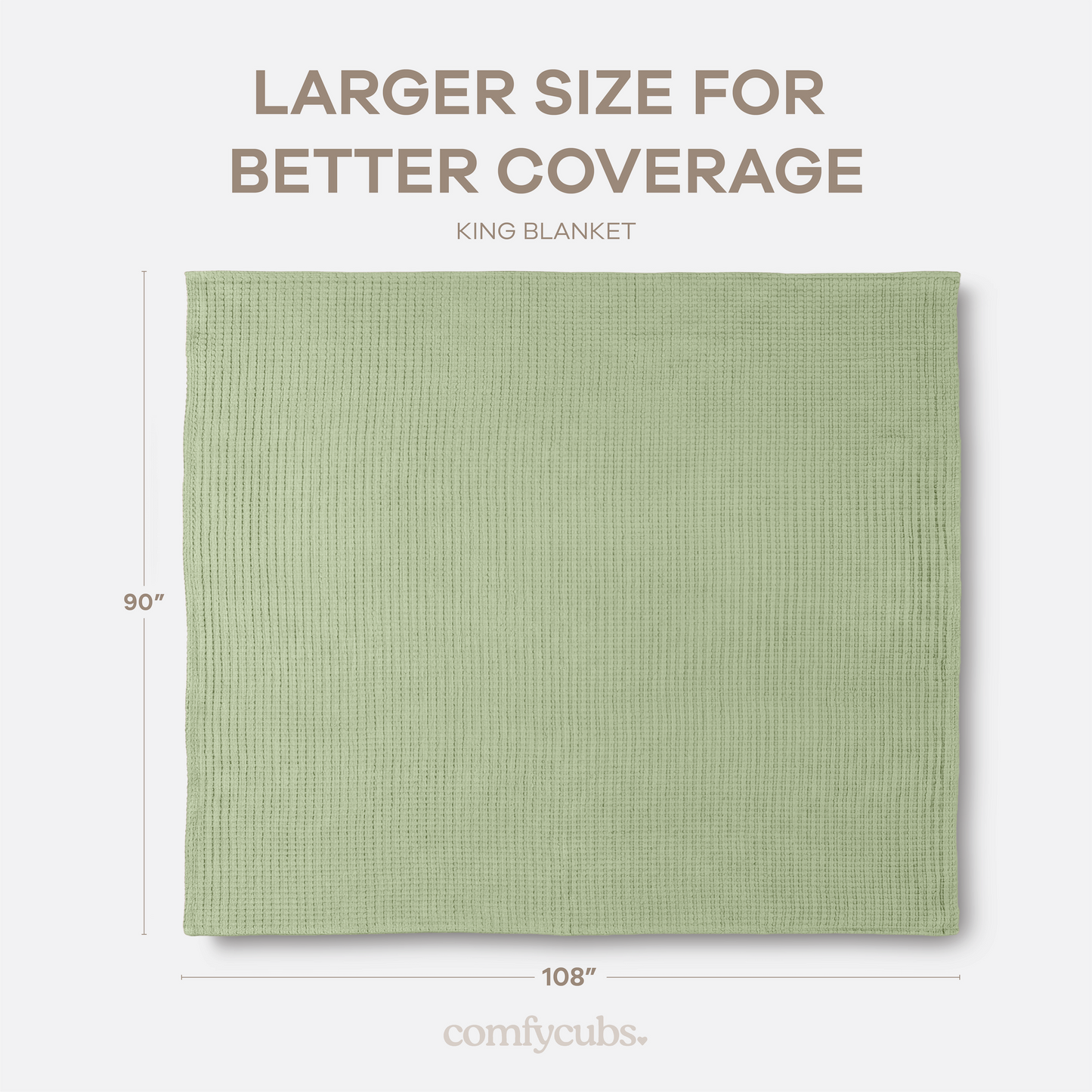Adult Waffle Blankets in Sage