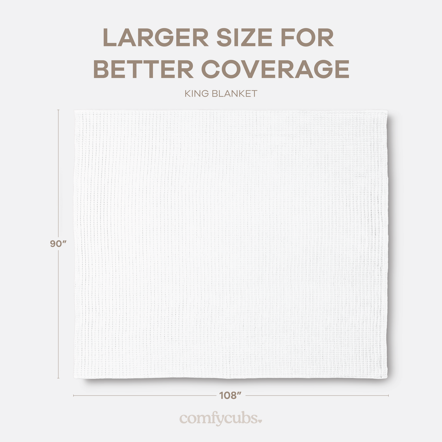 Adult Waffle Blankets in White