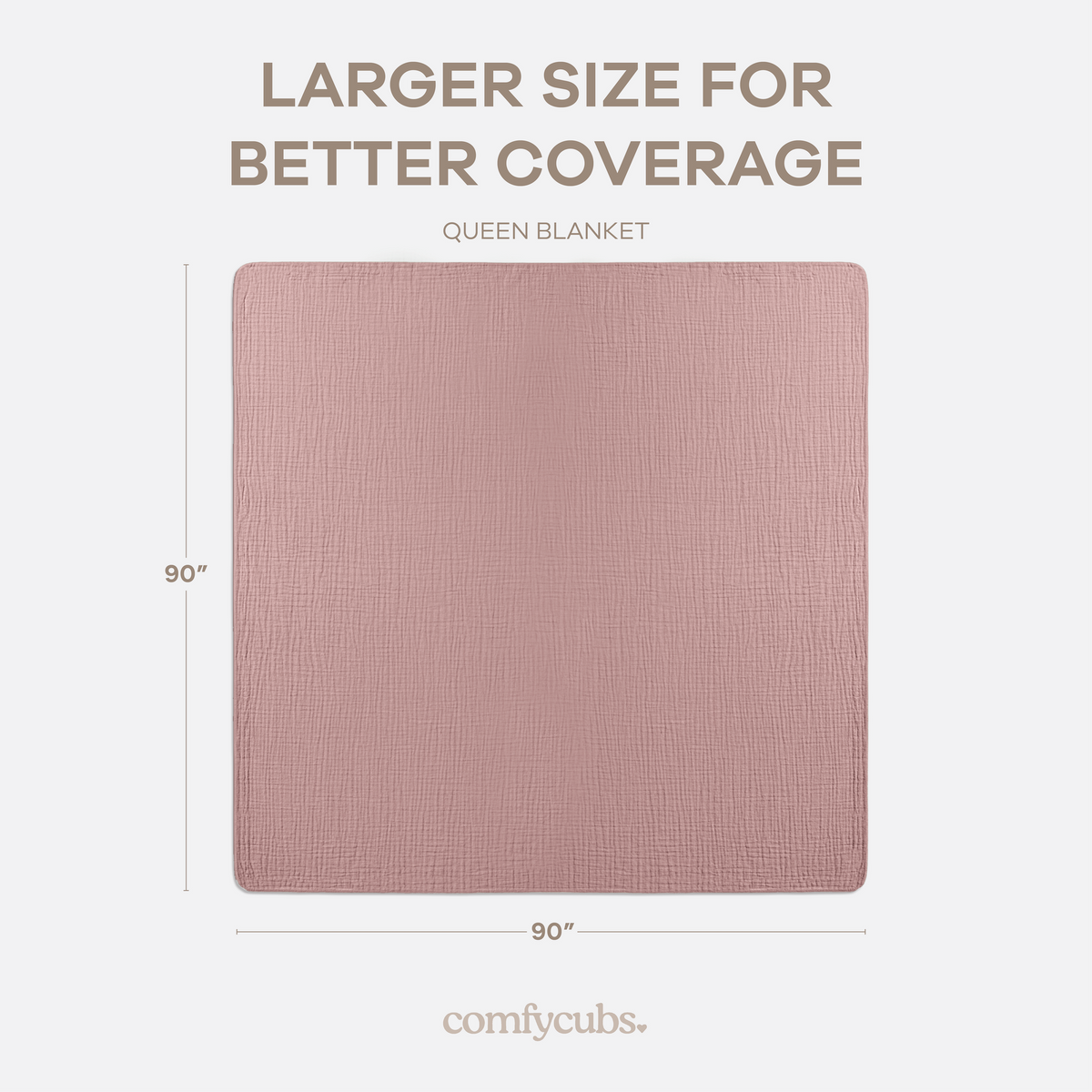 Adult Muslin Blanket in Mauve